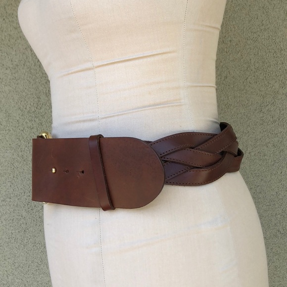 Theory oversized braided leather belt - Picture 3 of 5